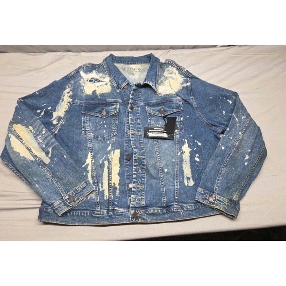 SI TU VEUX Indigo Wash Denim Jacket Men's Size XXXL MSRP $165.00